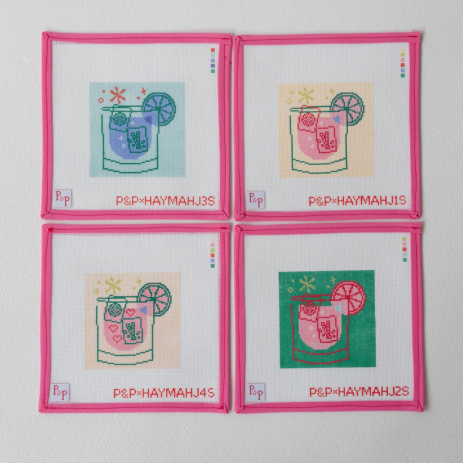 Mahjong Cocktail Coasters + Needle Minder Bundle *Pre-order*