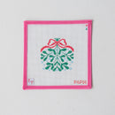 Red Bow Mistletoe Coaster