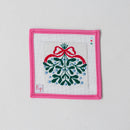 Red Bow Mistletoe Coaster