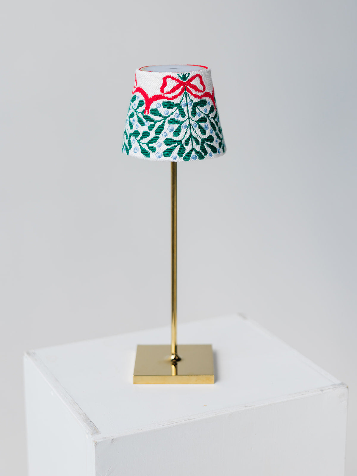 Red Bow Mistletoe Lampshade