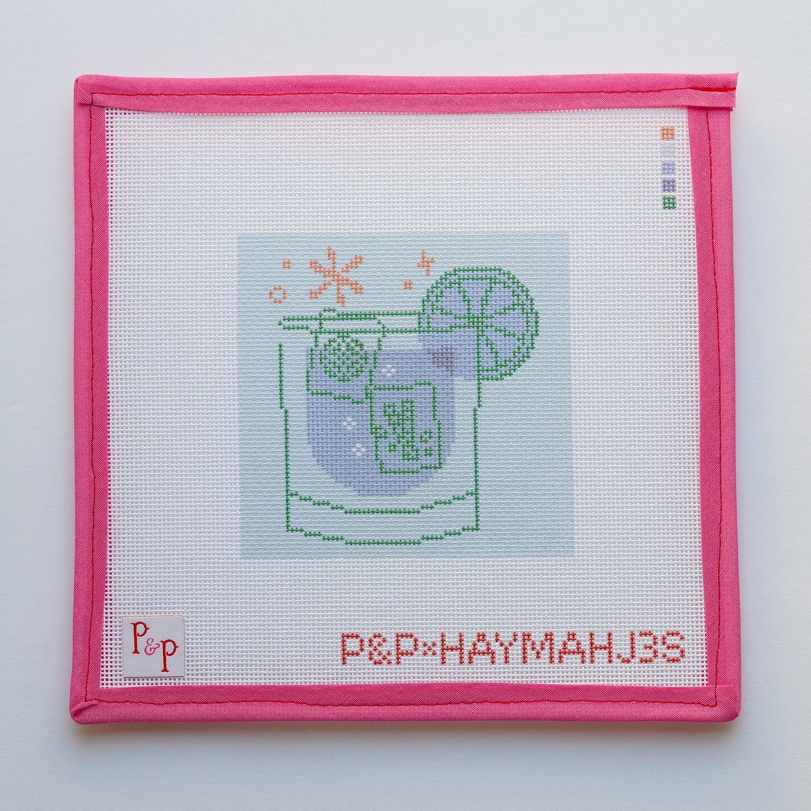 Blue Mahjong Cocktail Coaster