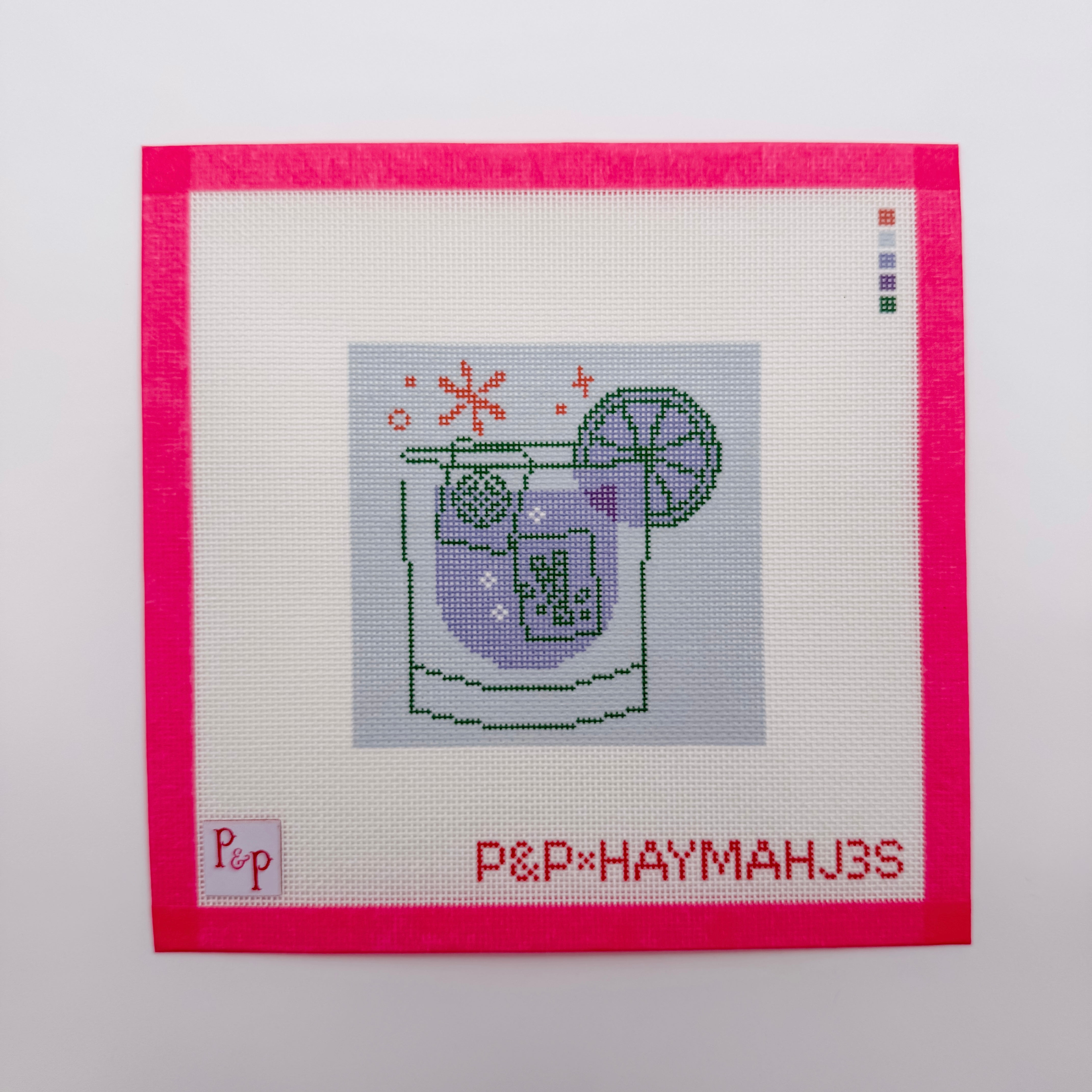 Blue Mahjong Cocktail Coaster